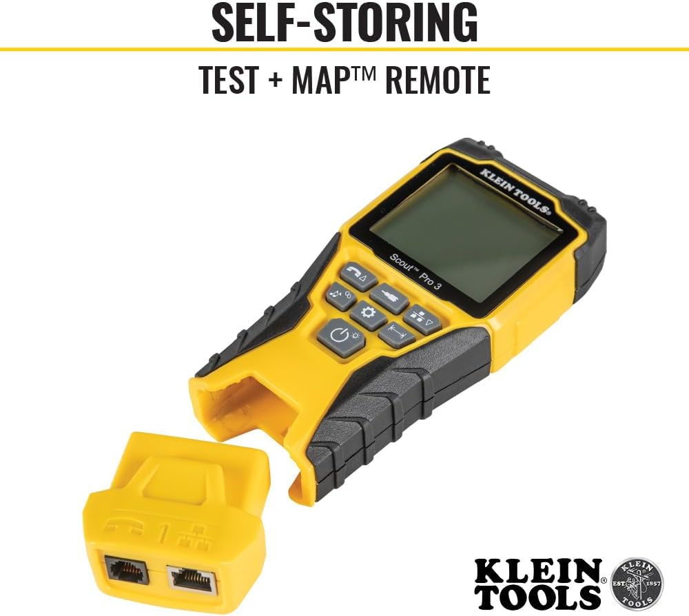 VDV501-851 Cable Tester Kit with Scout Pro 3 for Ethernet / Data, Coax / Video and Phone Cables, 5 Locator Remotes, Yellow
